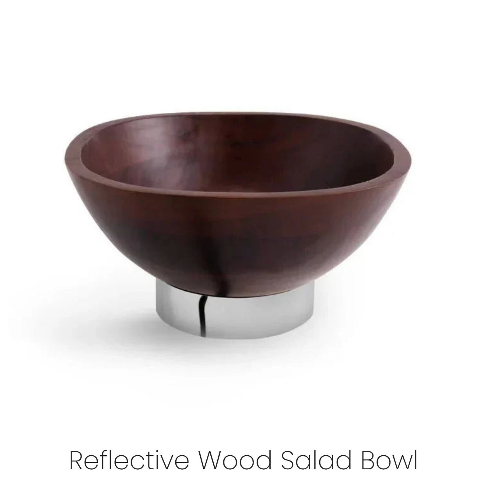 Reflective Wood Salad Bowl 