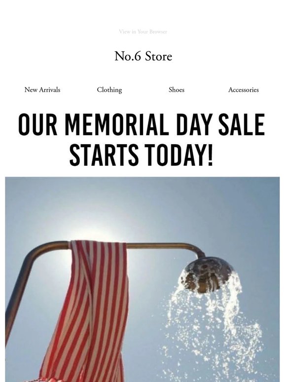 OUR MEMORIAL DAY SALE STARTS TODAY!