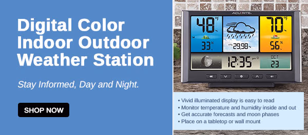 Digital Color Indoor Outdoor Weather Station