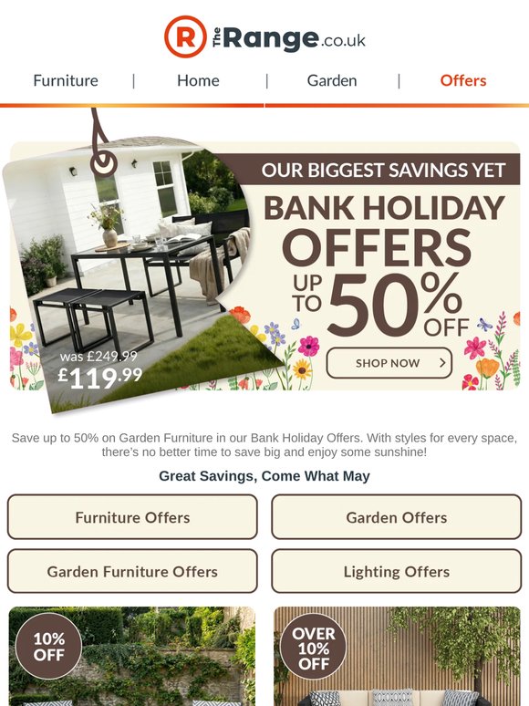 Patio Perfection for Up to Half Price