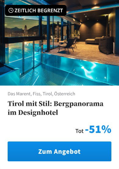 Tirol mit Stil: Bergpanorama im Designhotel