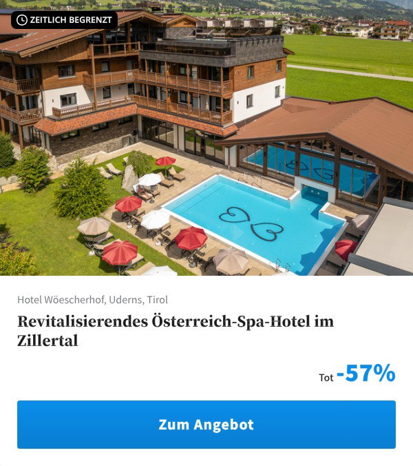 Revitalisierendes Österreich-Spa-Hotel im Zillertal
