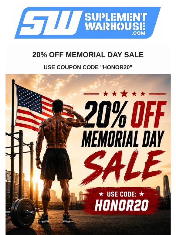20% OFF Memorial Day Sale ⭐