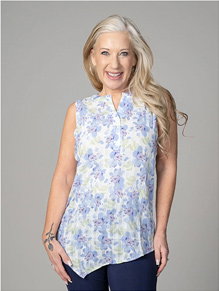 Sleeveless Asymmetrical Hem Top