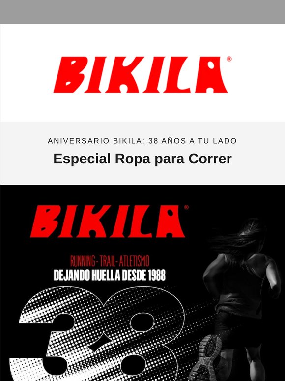 La mejor ropa para correr con descuentos en el aniversario BIKILA