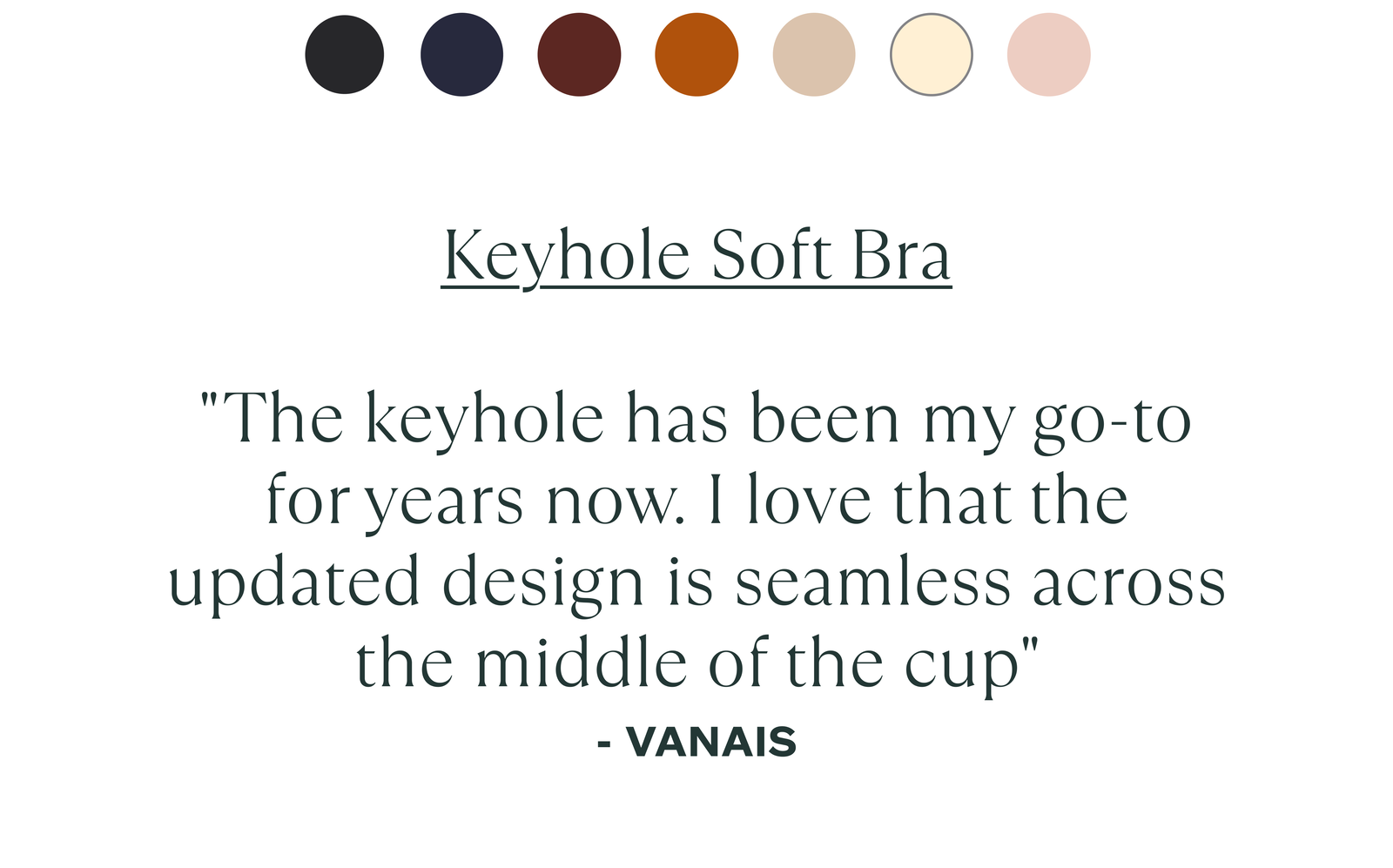 Text: Keyhole Soft Bra