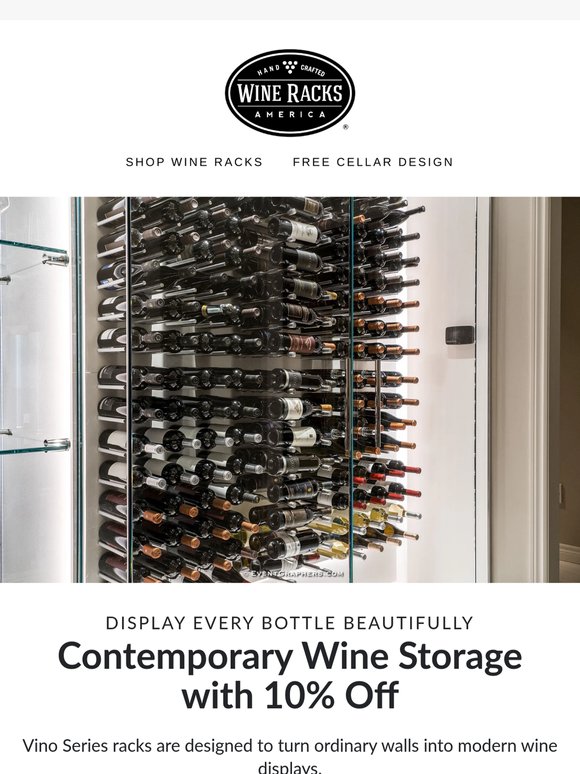 Modern Wine Storage, Now 10% Off