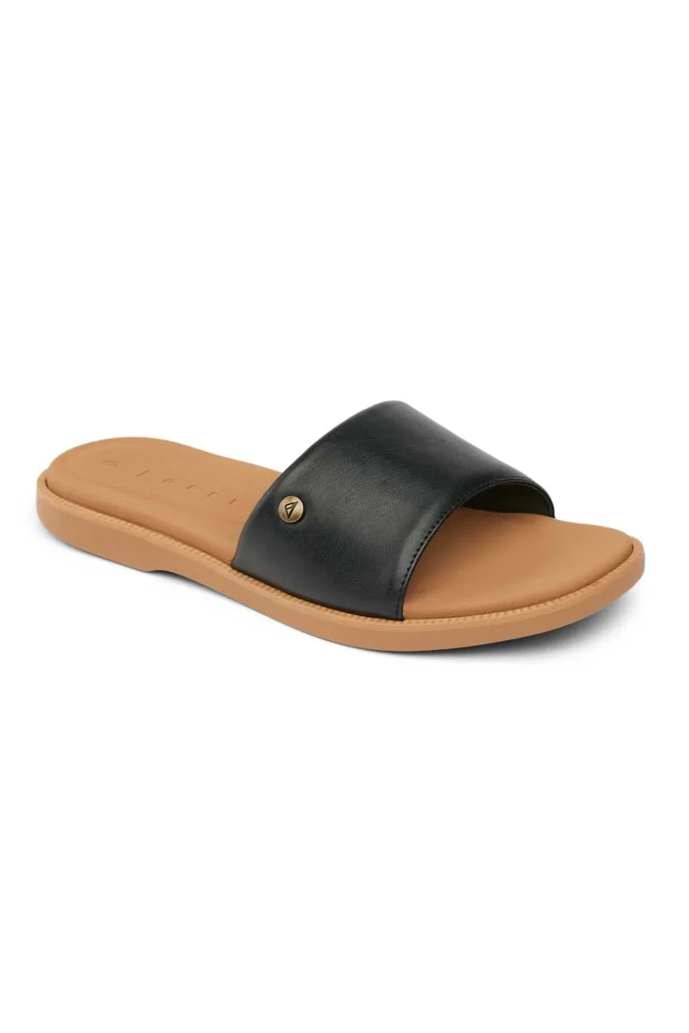 Image of Reef Sunny Arrianah Slide Sandals for Women in Black | CJ6162
