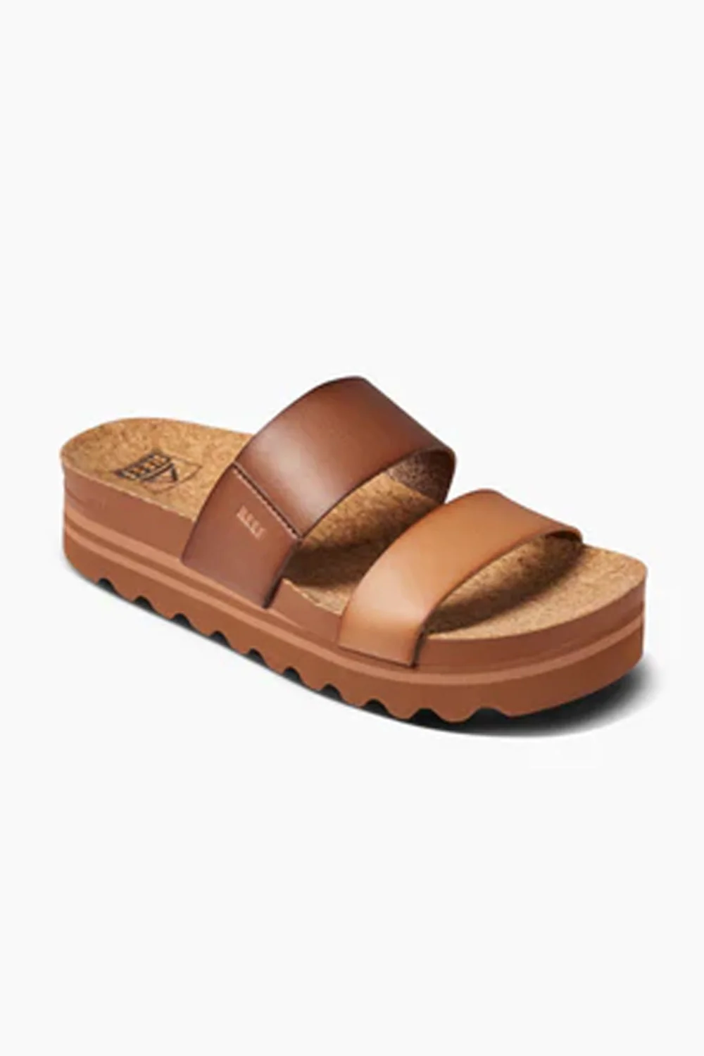 Image of Reef Cushion Vista High Sandals for Women in Espresso Duo | CJ36062