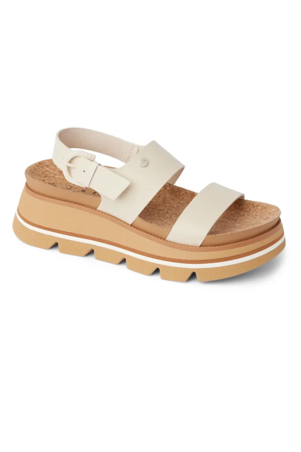 Image of Reef Vista Luxe Liah Sandal for Women in White/Tan | CJ7375