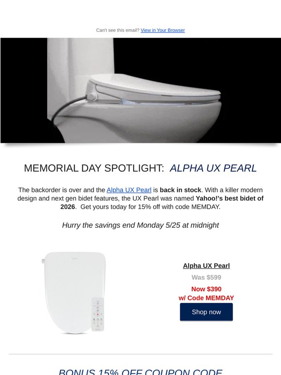Memorial Day Spotlight ⚪ Alpha UX Pearl | Ends Monday