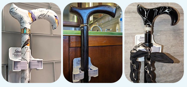 Cane Wall Holder in Use