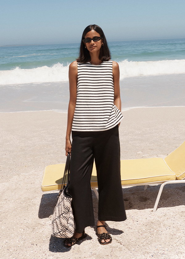Roxie Cotton Blend Stripe Top