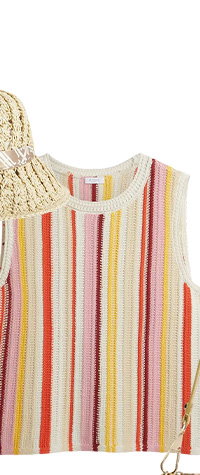 Zadie Cotton Stripe Knitted Tank