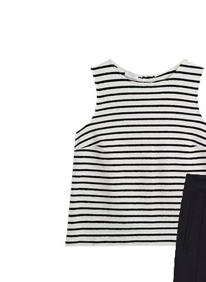Roxie Cotton Blend Stripe Top