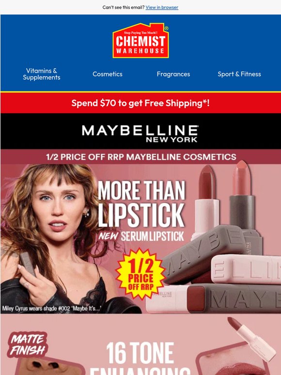 Line it. Lift it. ½ price off RRP💄