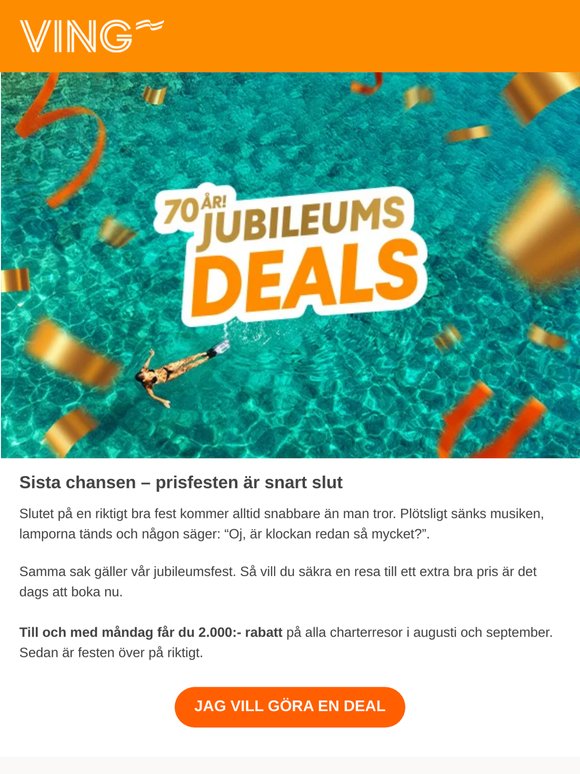 Gör en deal senast måndag ⌛