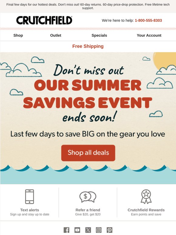 Our Summer Savings Event is ending soon!