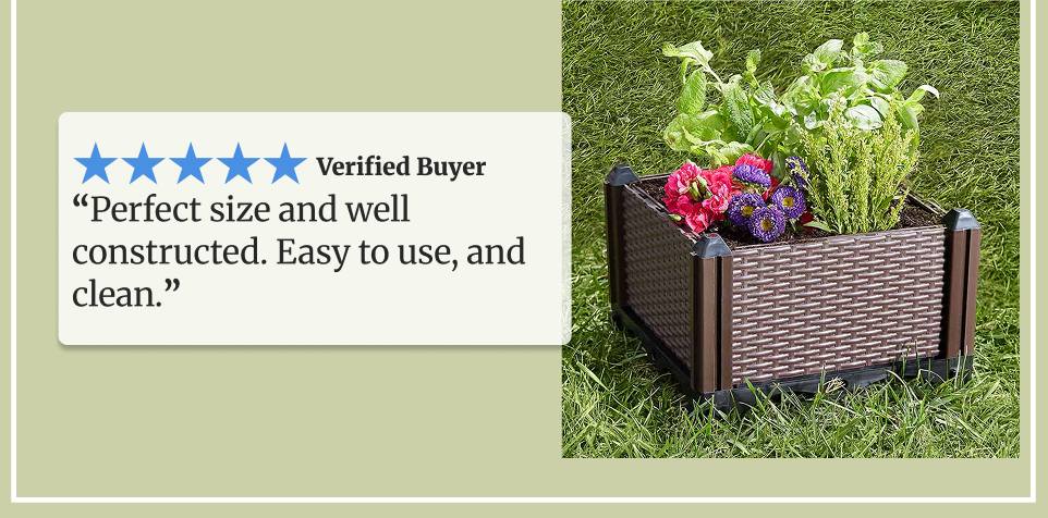Planter Garden Plastic 12 Inch Raised Self Watering