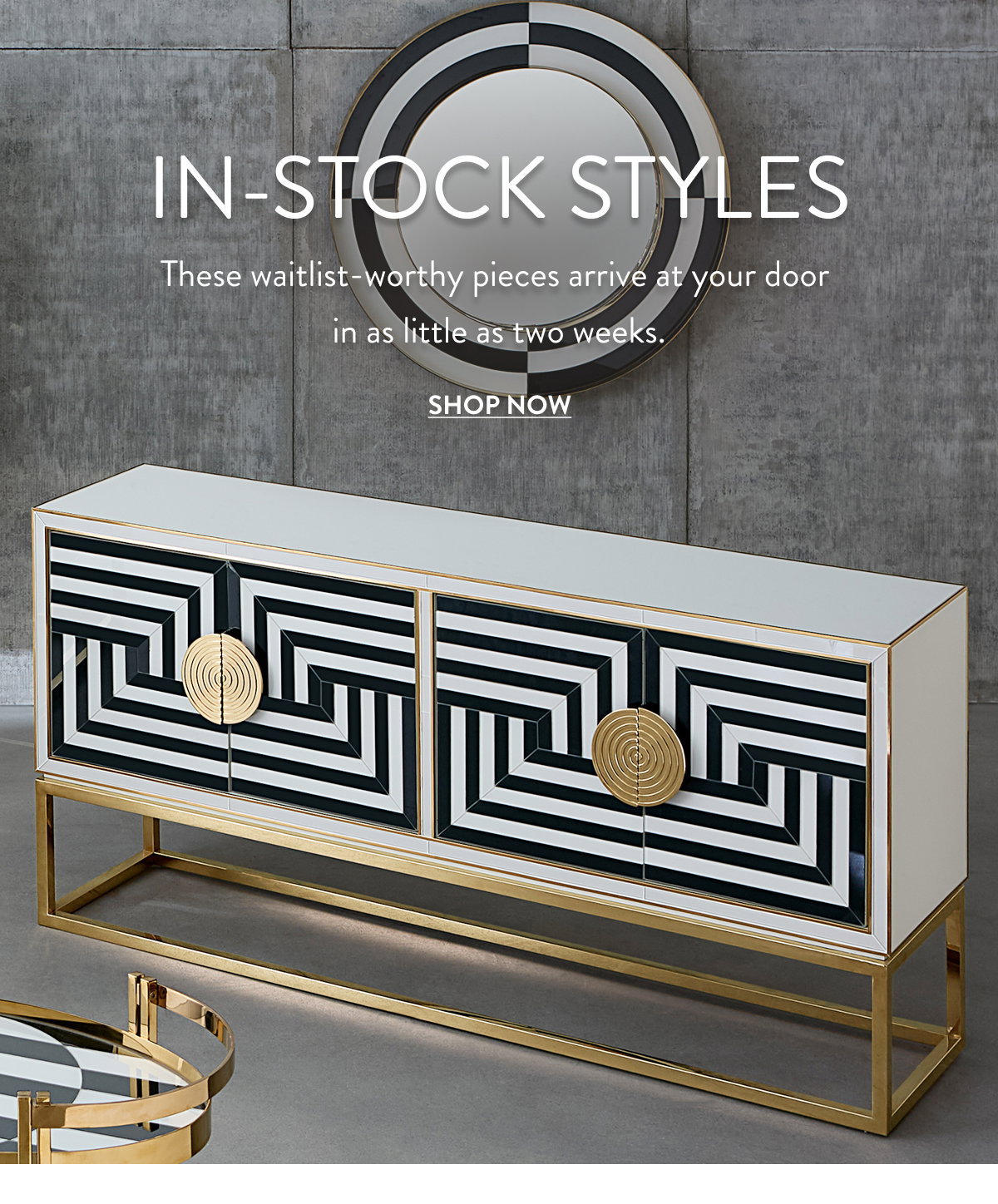 Op Art 64" Credenza