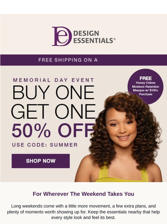 The Long Weekend Starts Here: BOGO 50% off