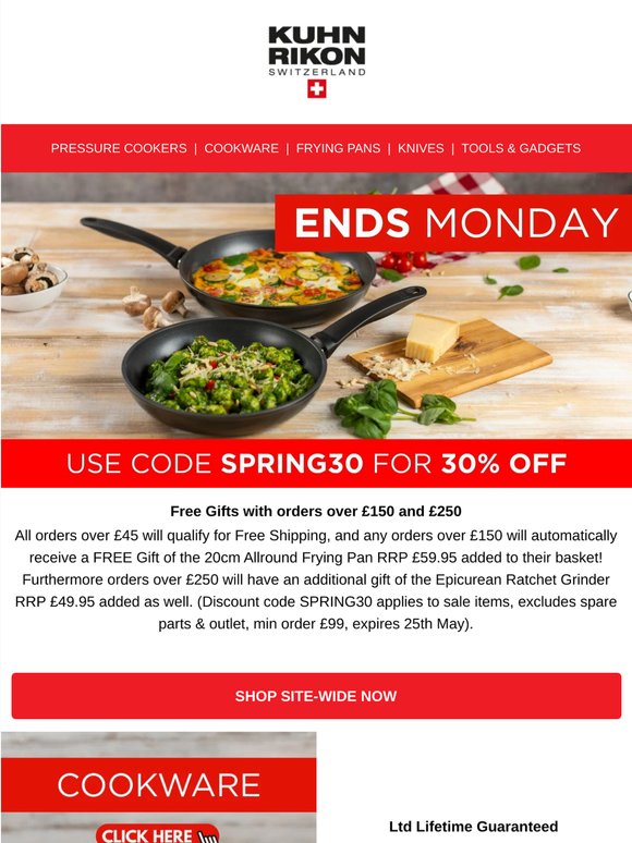 Free delivery plus gifts during our spring sale