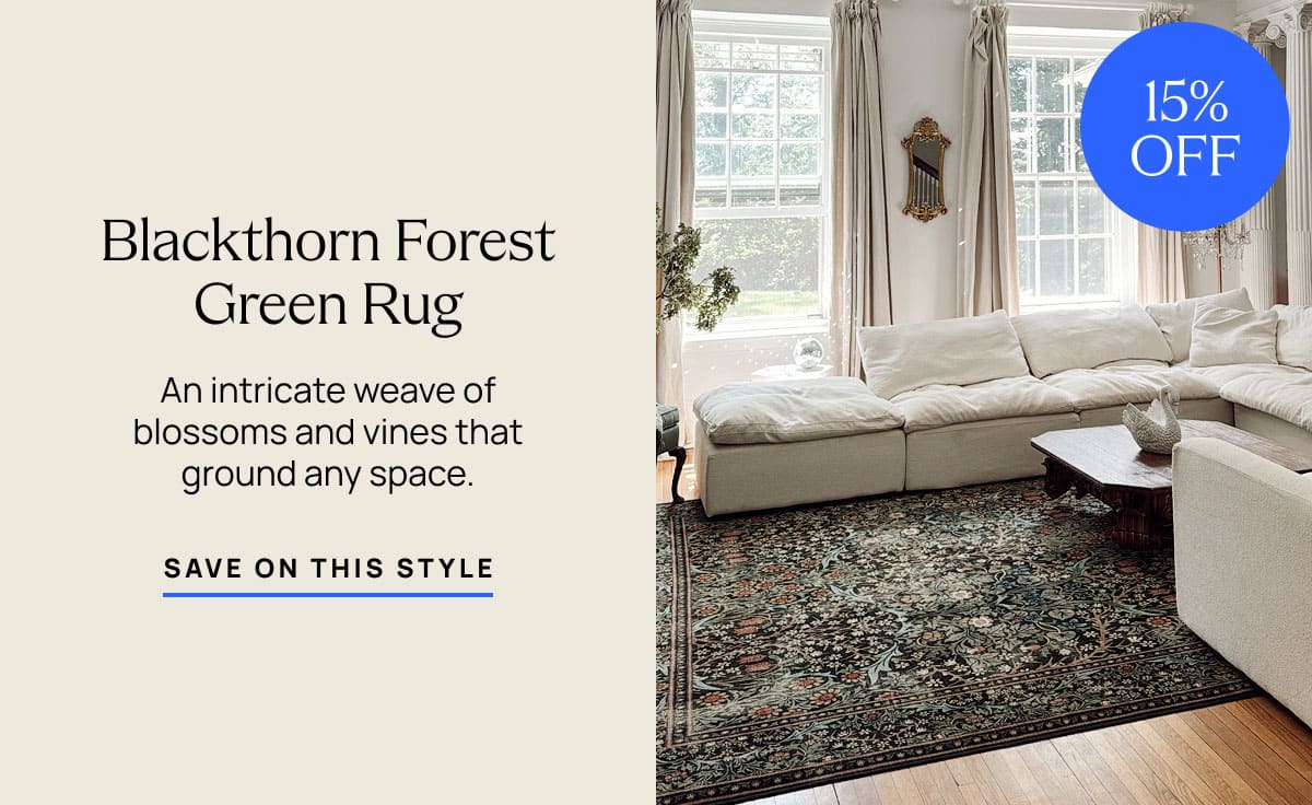 Blackthorn Forest Green Rug | Save On This Style
