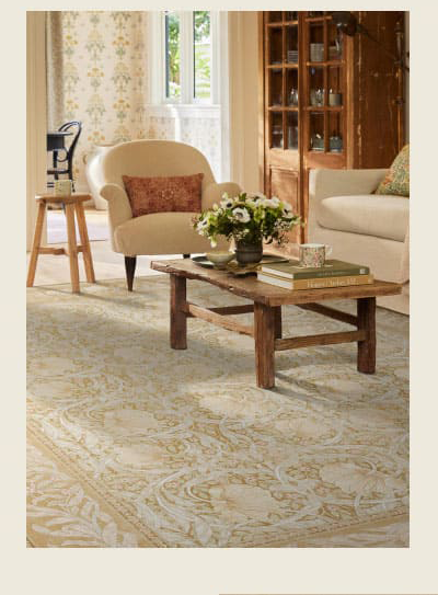 Pimpernel Light Ochre Rug by Morris & Co