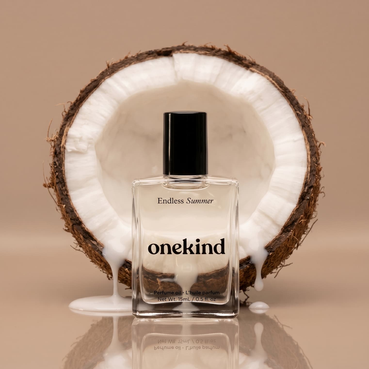 Endless Summer perfume oil in front of coconut