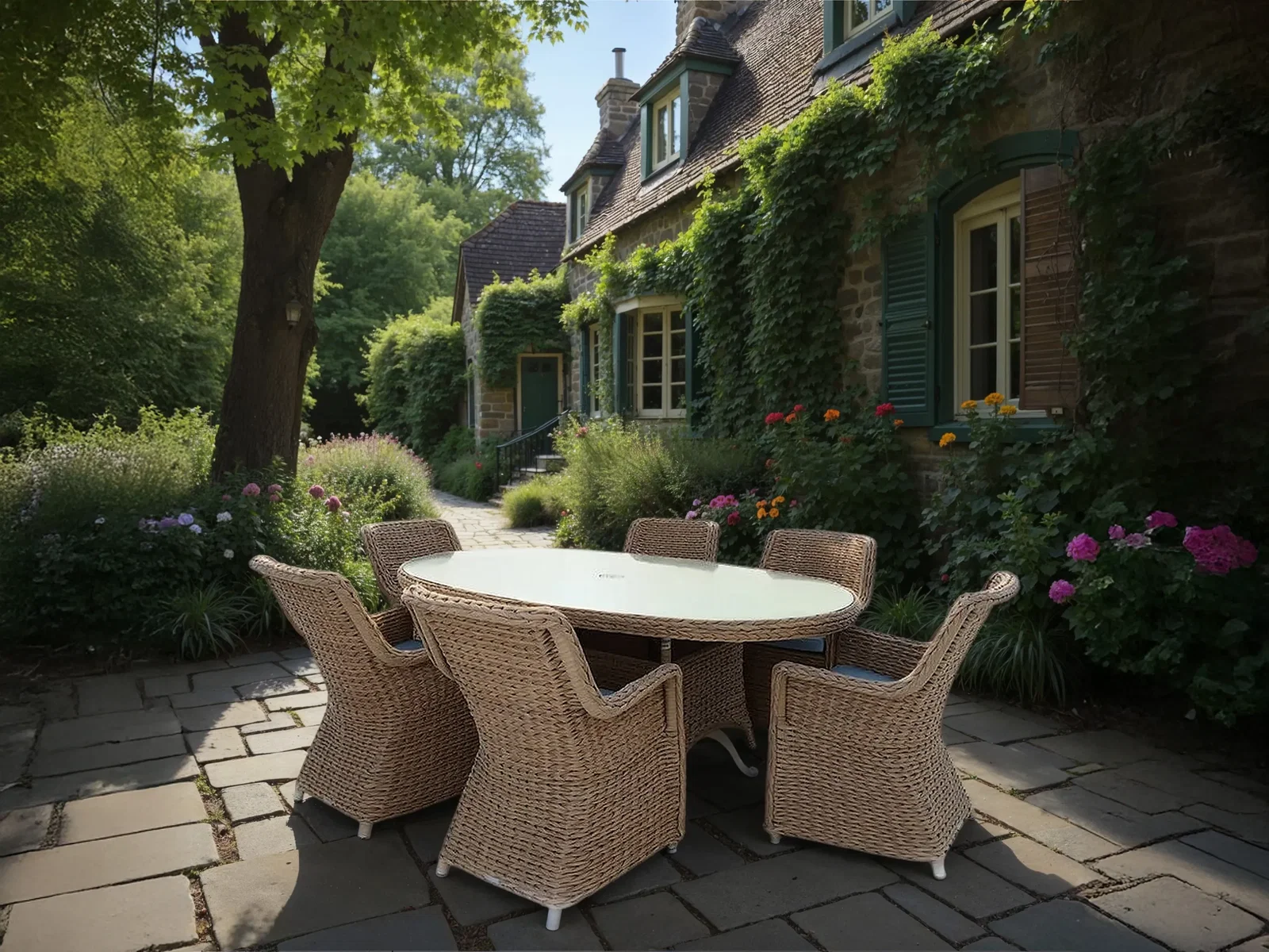 Image of Montana Oval 6 Chair Dining Set
