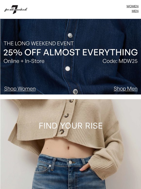 25% Off Every Rise
