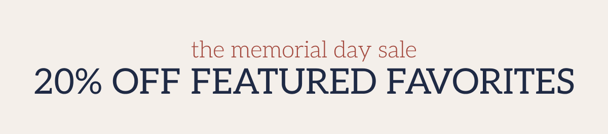 20% off featured favorites heading