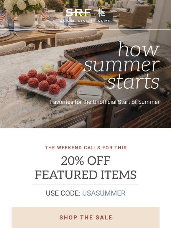 20% OFF Memorial Day (summer) Favorites