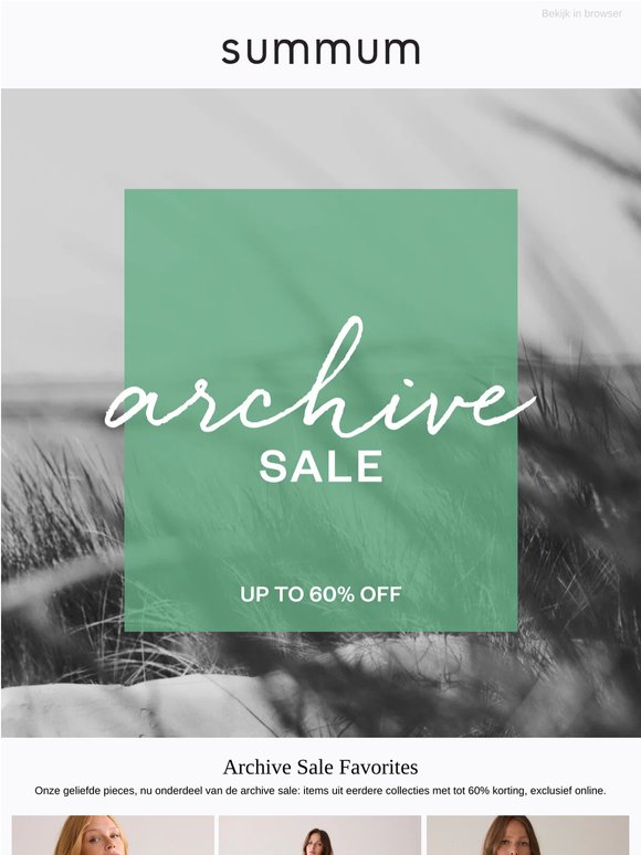 De online archive sale favorieten