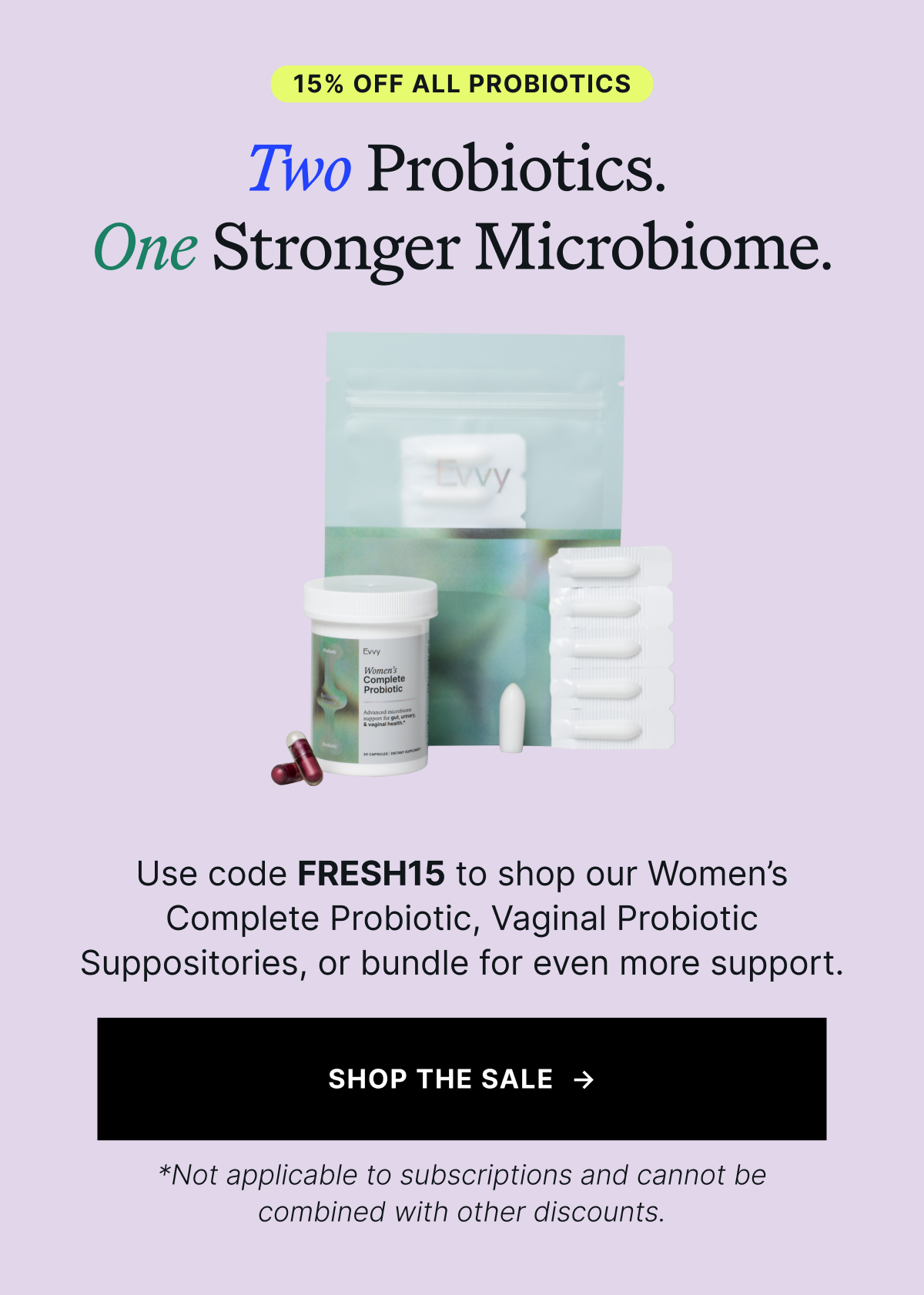 15% off all probiotics