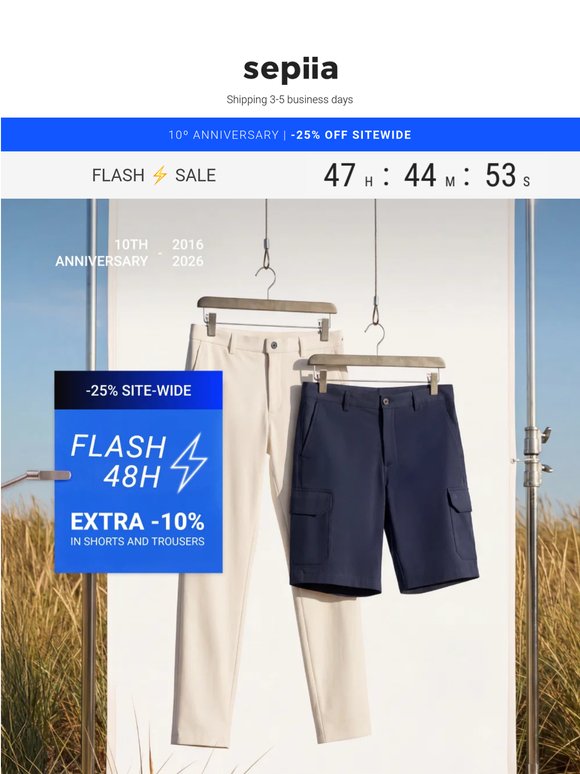 25% + Extra 10% Off on Trousers