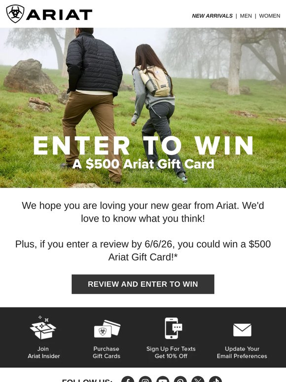 Don't Forget! Review your Ariat Gear & Enter to Win!