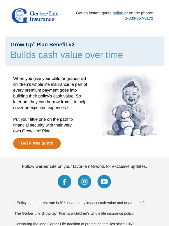 This Grow-Up® Plan benefit builds over time...