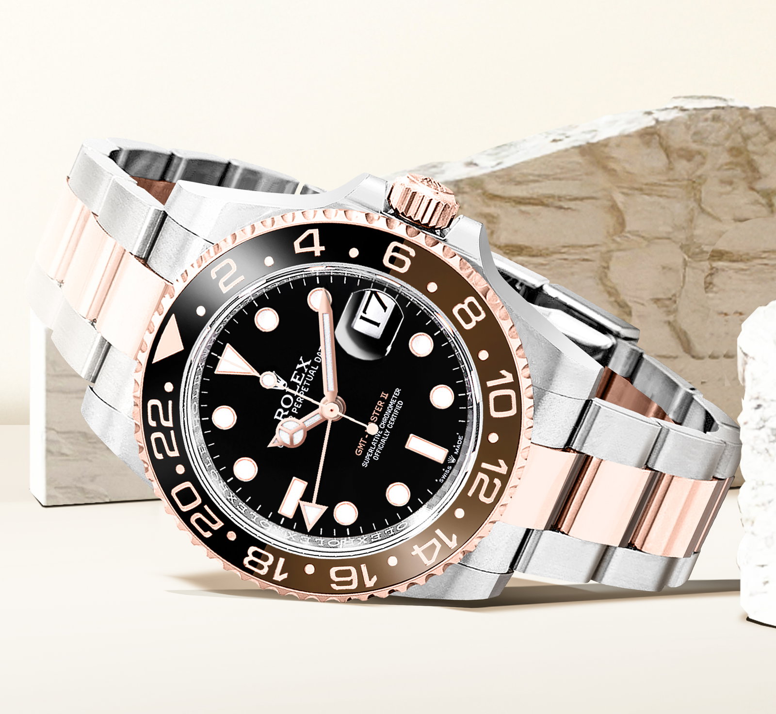 GMT-Master II Root Beer Rose Gold & Steel Men's Watch 126711CHNR-0002