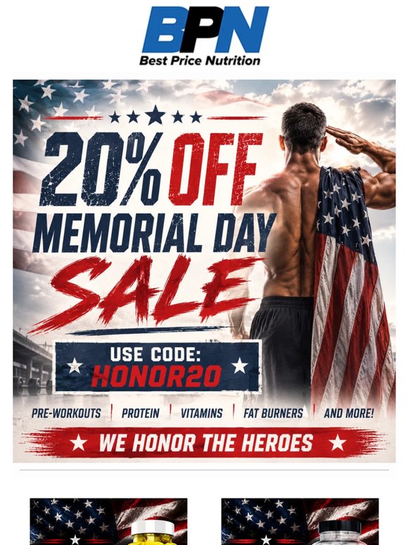 Memorial Day Sale is Live, Don't Miss 20% OFF Site Wide