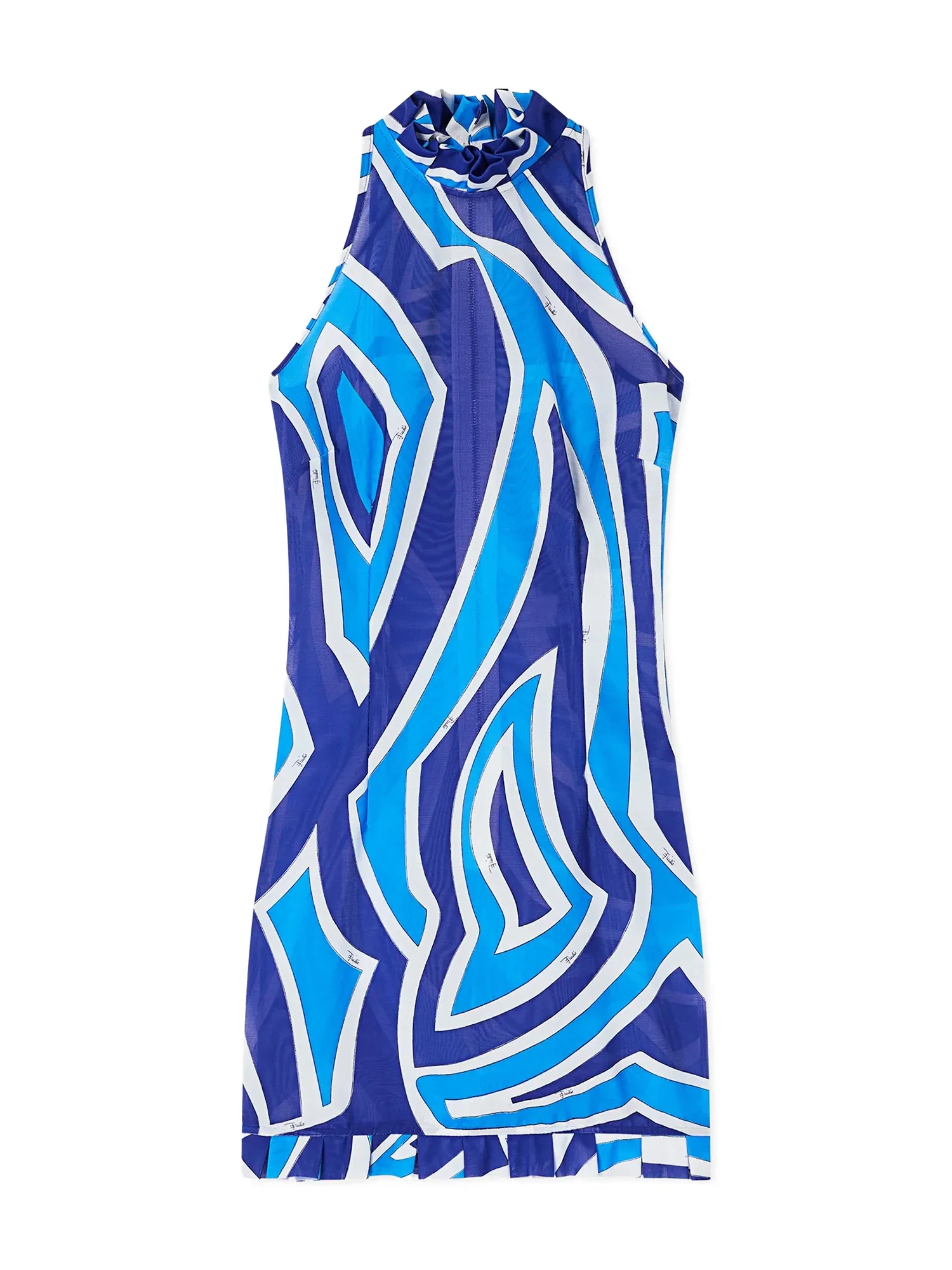Image of Ruffled Labirinto Print Dress