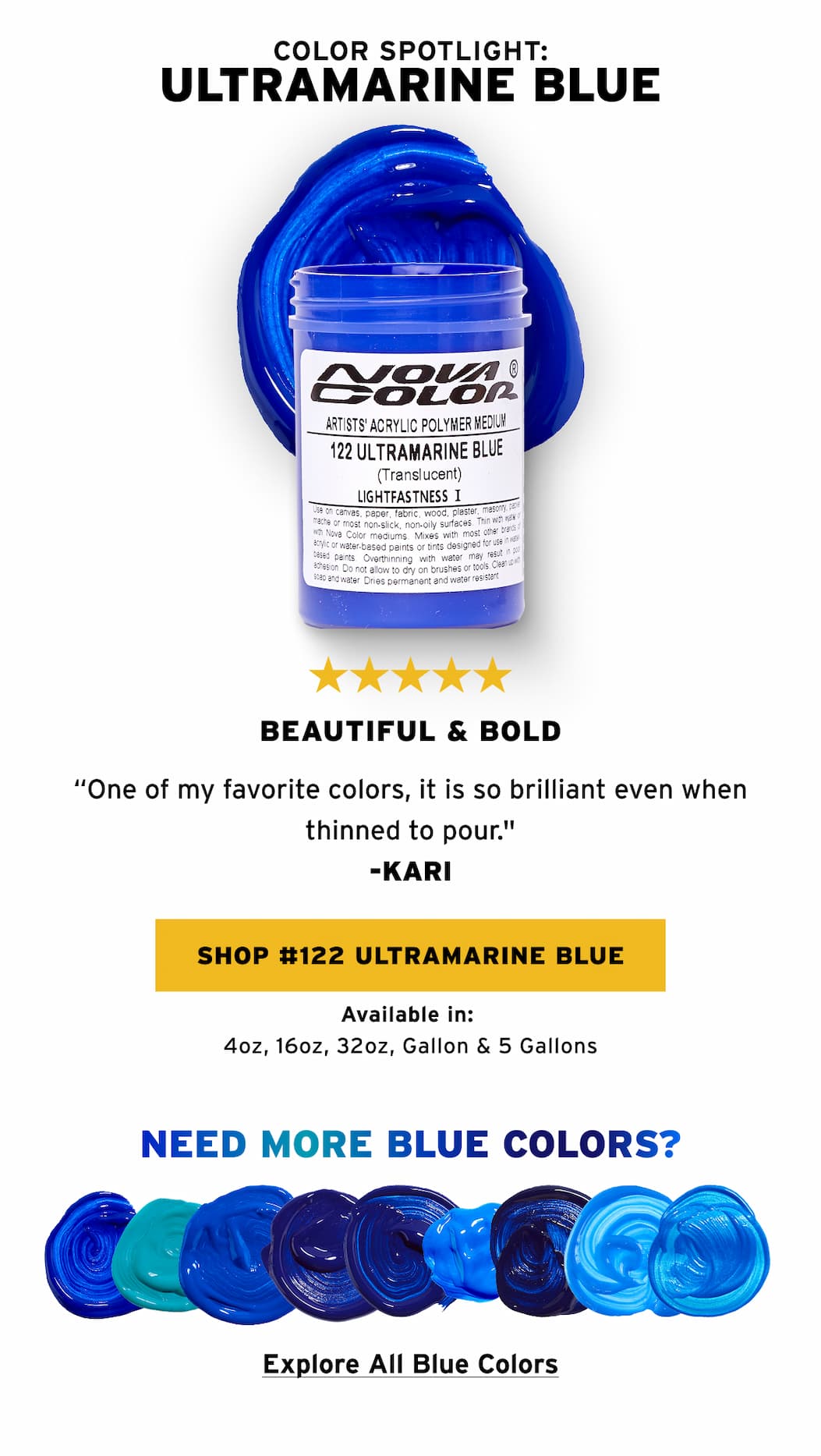 Ultramarine and All Blue Acrylic Paint