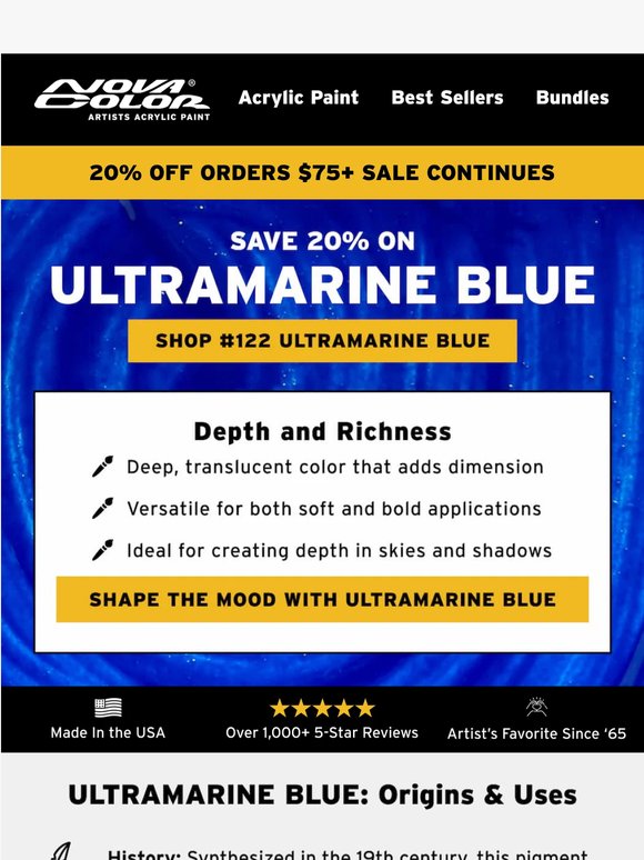 💙 20% Off Ultramarine Blue