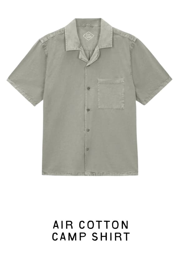 Air Cotton Camp Shirt / Riverstone