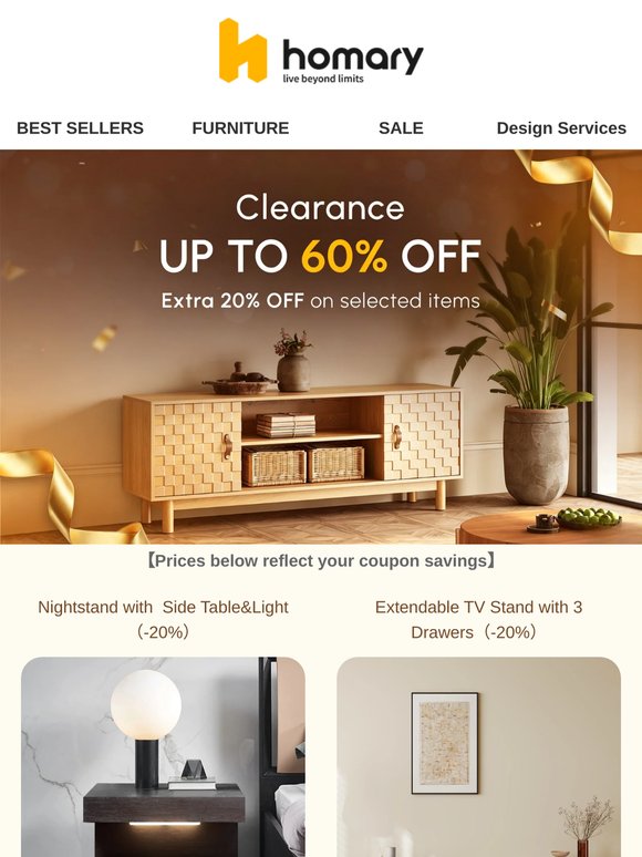 🔔🔔 Clearance Weekend Sale: Save an Extra 20% on Select Items！！！