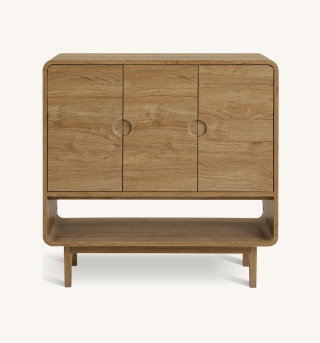 Habitat Nantes 3 Door Shoe Storage Cabinet - Oak