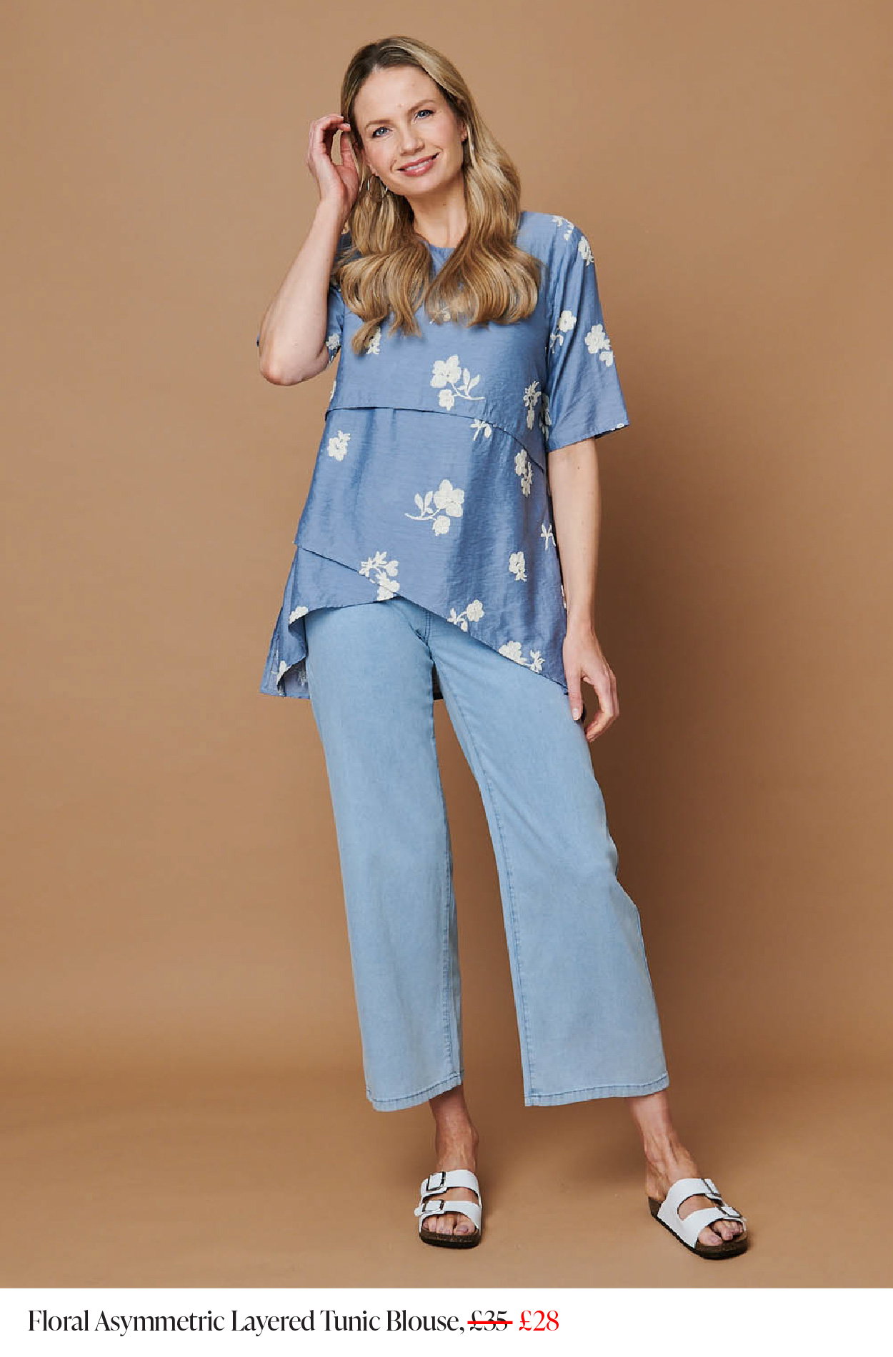 Floral Asymmetric Layered Tunic Blouse | Shop Now