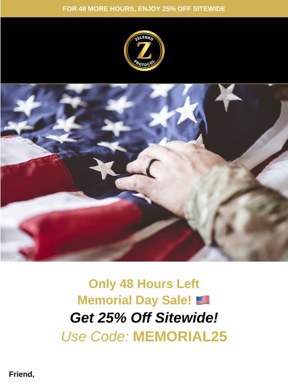 Only 48 Hours Left For 25% Off 🇺🇸