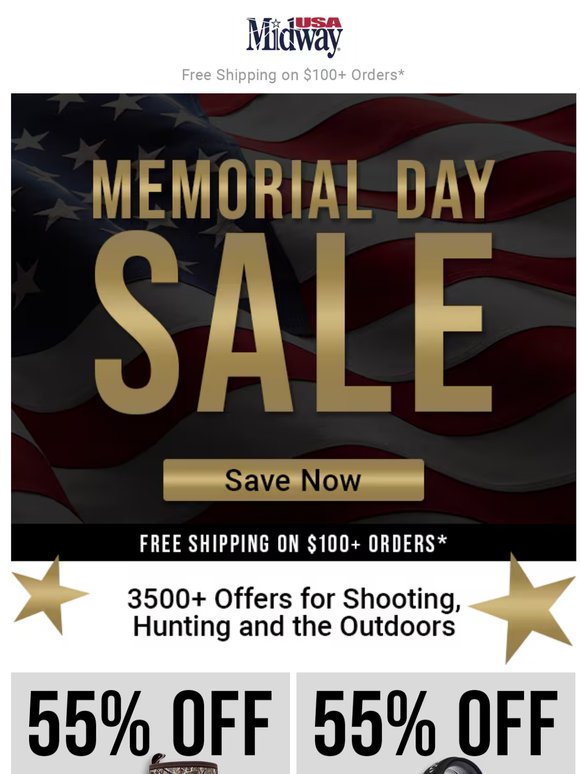 Memorial Day Deals - Shop Just About Everything at MidwayUSA