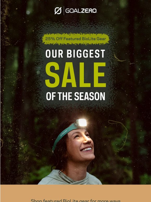 25%–40% OFF: Shop BioLite at Goal Zero